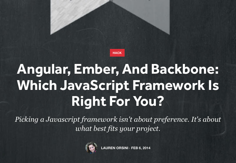 Which JavaScript framework is right for you?