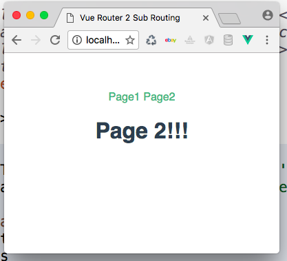 Vue-Router 2 sub routing sub paging basic setup spa