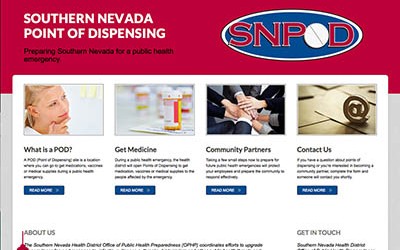 Southern Nevada POD website design and development on Joomla by June Rockwell